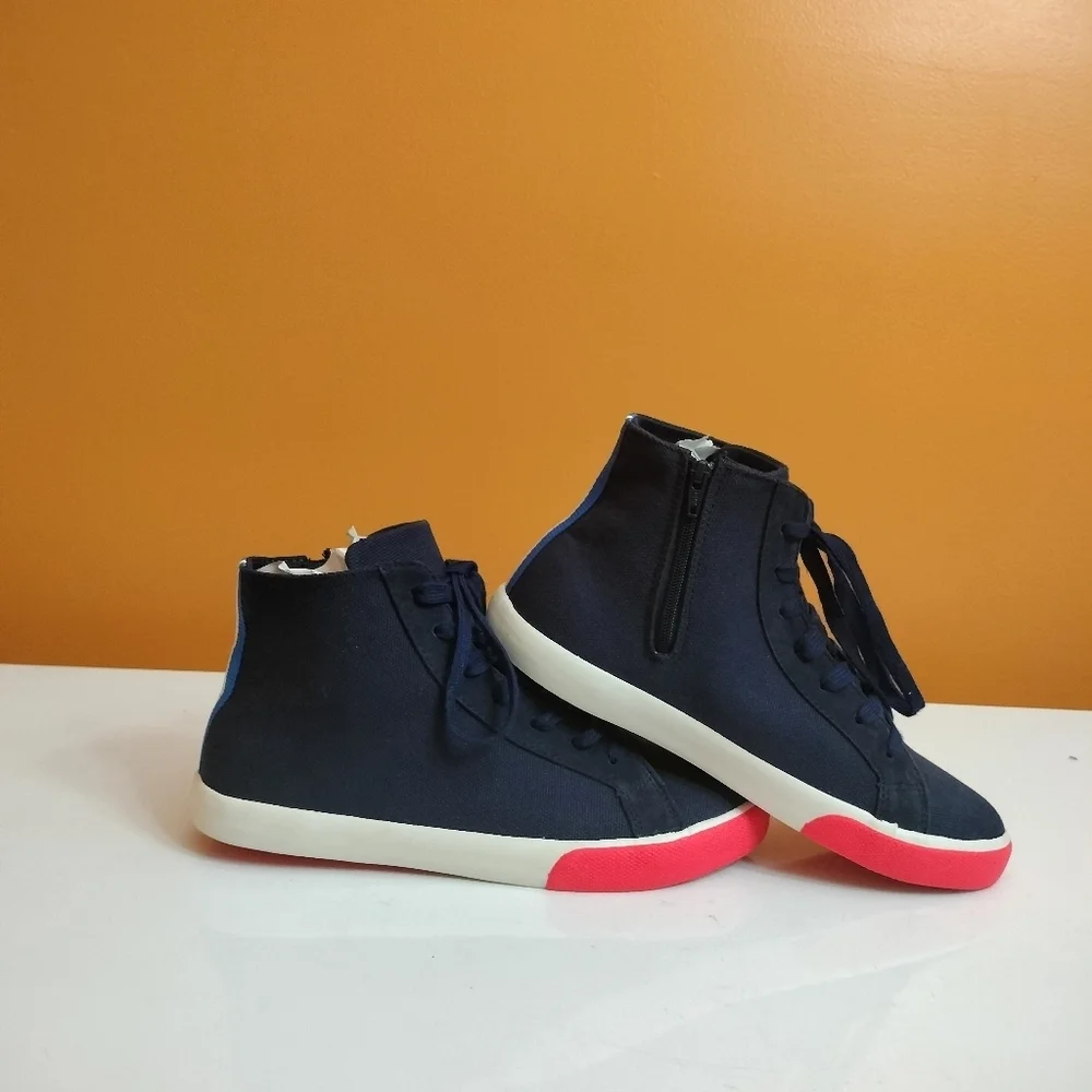 Mini Boden Dark Blue and Bright Red Kids' Sneakers Size 39